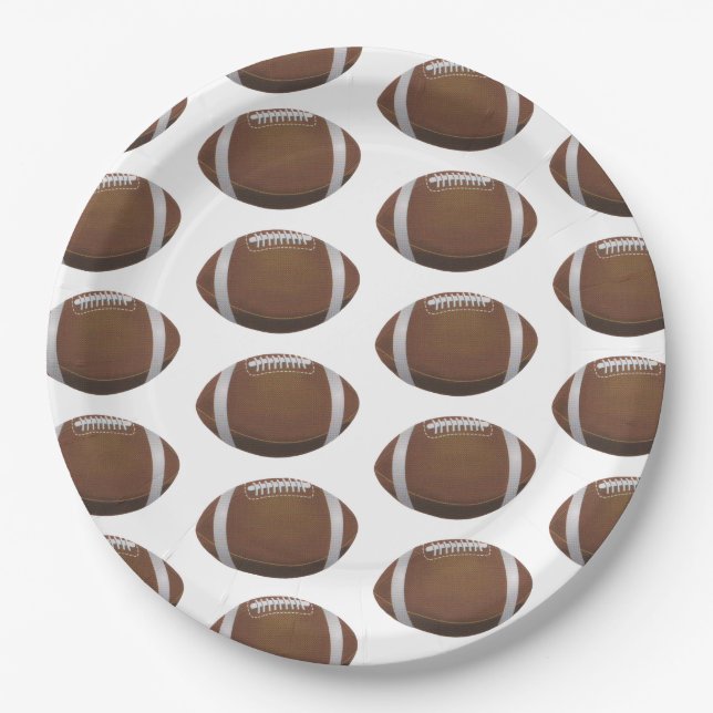 Assiettes En Carton "Football"  (Devant)