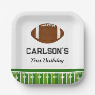 Assiettes En Carton Football Boy Fête d'anniversaire