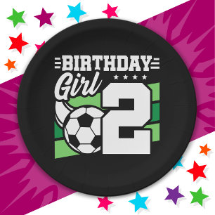 Assiettes En Carton Football de 2 ans Fête de Football de 2e anniversa
