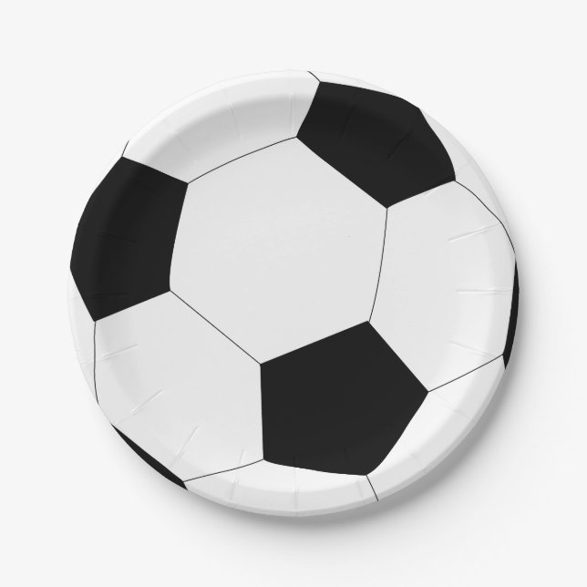 Assiettes En Carton Football de balle de football (Devant)