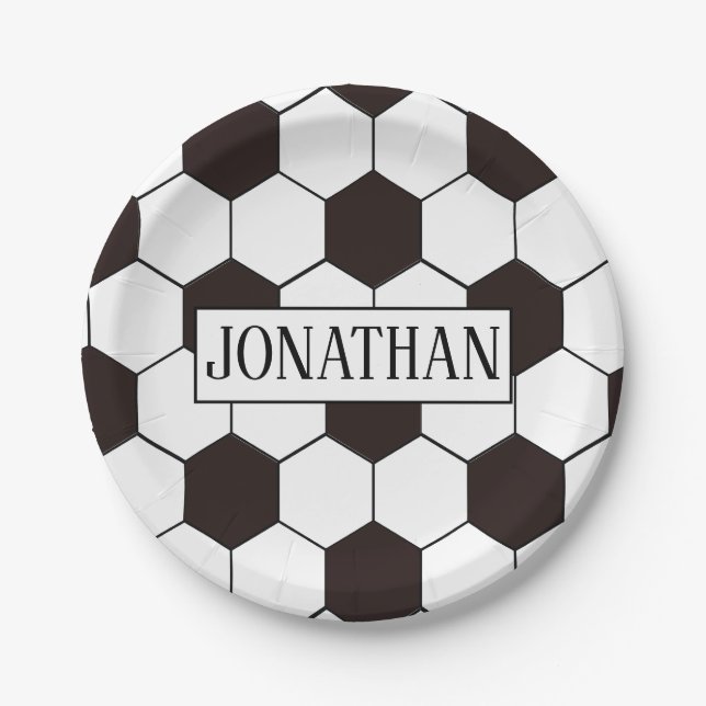 Assiettes En Carton Football Enfants Football motif Football  (Devant)