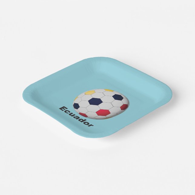 Assiettes En Carton Football Équatorien (Angulaire)