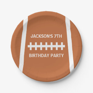 Assiettes En Carton Football Joueur Ball Custom Sports Anniversaire