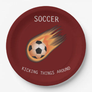 Assiettes En Carton FOOTBALL" LES CHOSES QUI TOURNENT" plaques en papi