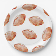 Football Party Paper Plate