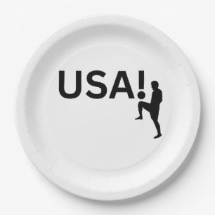 Assiettes En Carton footballeur américain
