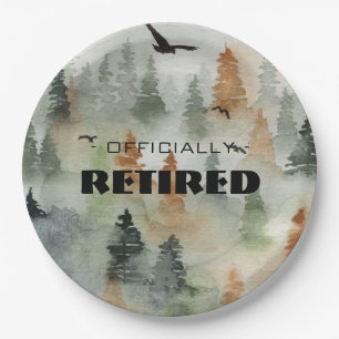 Assiettes En Carton Forêt Misty Officiellement Retraité Plaques de fêt