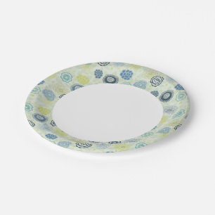 Assiettes En Carton Forme florale élégante avec fleurs mignonnes