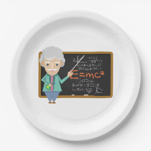 Assiettes En Carton Formule EMC2 du professeur de sciences
