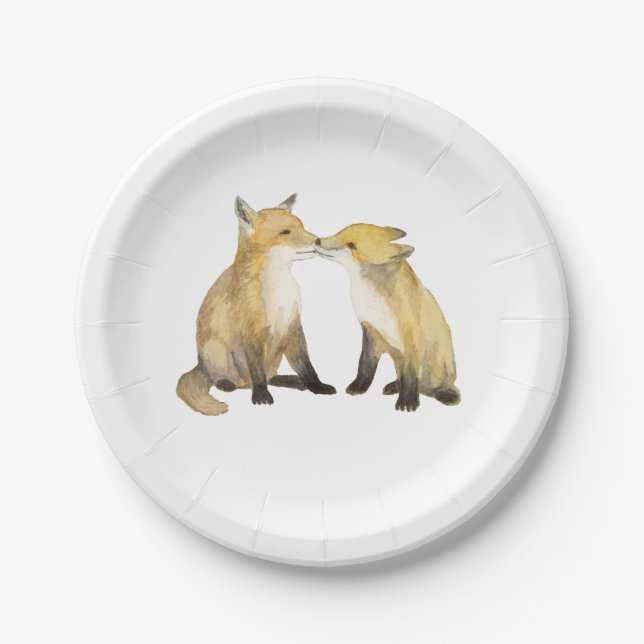 Assiettes En Carton Fox Twins (Devant)