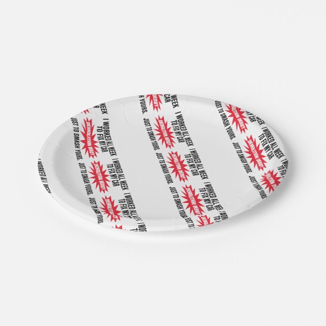 Assiettes En Carton Fracas de Derby de démolition votre voiture (Angle)