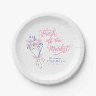 Assiettes En Carton Fraîchement sortie du marché Dusty Blue Pink Baby