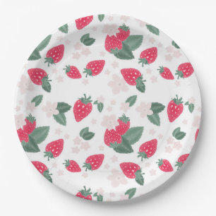 Assiettes En Carton Fraise Berry été fête de pique-nique d'anniversair