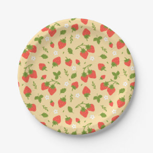 Assiettes En Carton Fraise Berry fête d'anniversaire