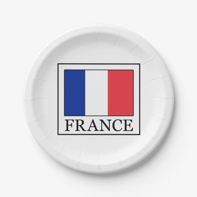Assiettes En Carton France (Devant)