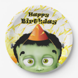Assiettes En Carton Frankenstein Monster Halloween fête d'anniversaire