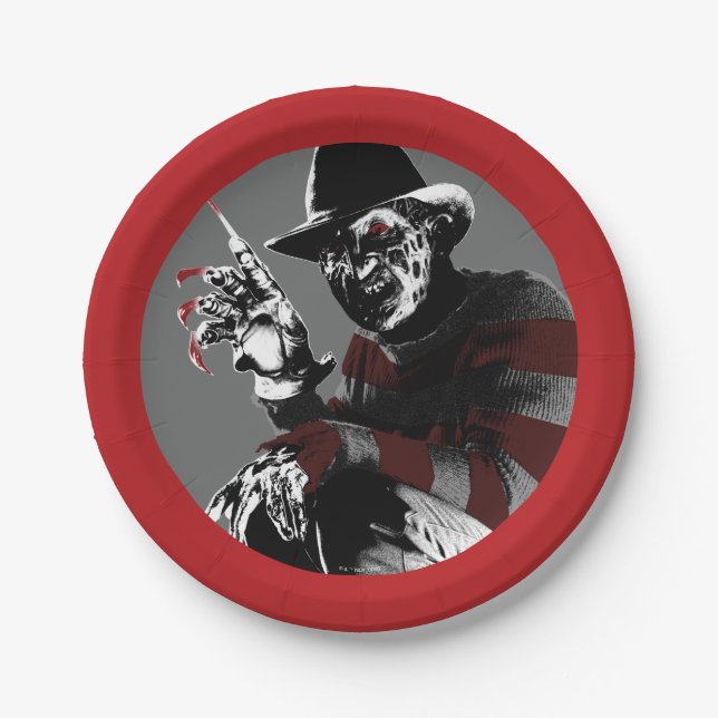 Assiettes En Carton Freddy contre Jason | Freddy Seeing Red (Devant)
