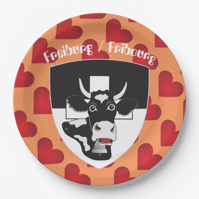 Assiettes En Carton Fribourg - Fribourg Papier Teller (Devant)