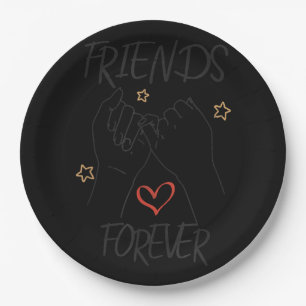 Assiettes En Carton Friends forever best friend love friendship trust