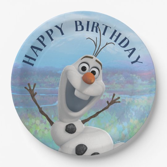 Assiettes En Carton Froid 2 Joyeux Anniversaire D Olaf Zazzle Ca