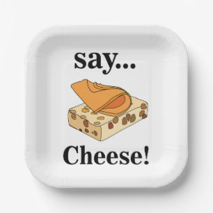 Assiettes En Carton Fromage Foodie Funny Party