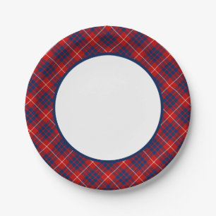 Assiettes En Carton Frontière de tartan de Hamilton de clan