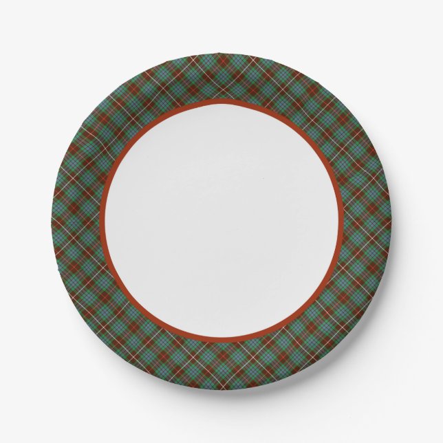 Assiettes En Carton Frontière du taran de chasse Clan Fraser (Devant)