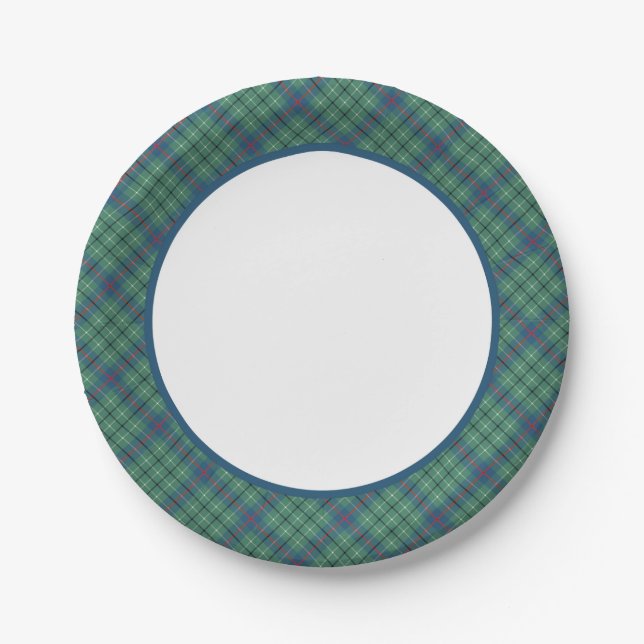 Assiettes En Carton Frontière Tartan antique Clan Duncan (Devant)