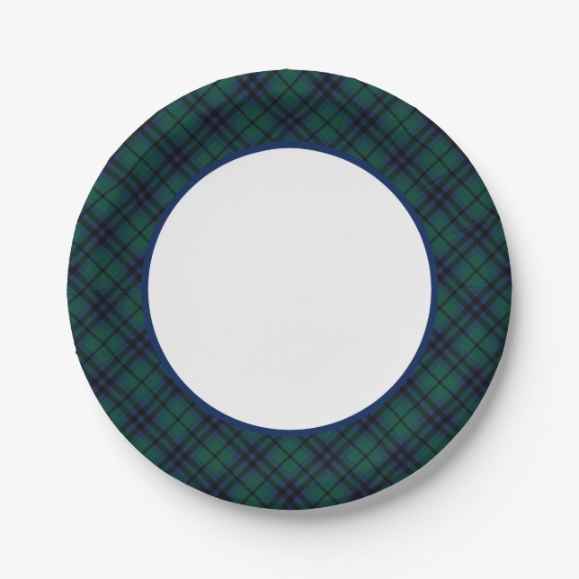 Assiettes En Carton Frontière Tartan moderne Clan Keith (Devant)
