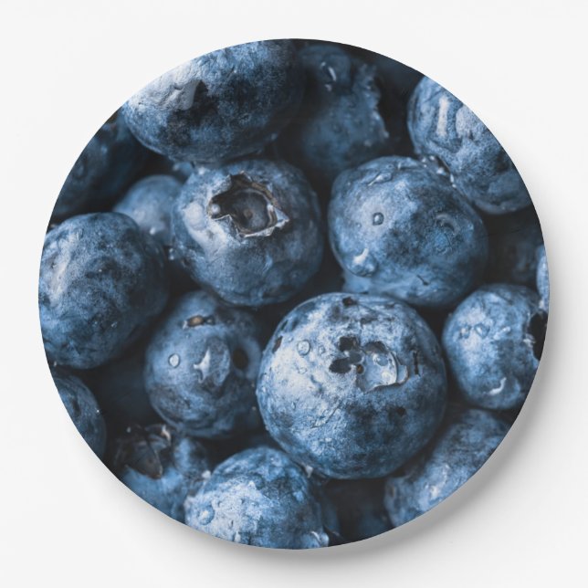 Assiettes En Carton Fruit aux bleuets (Devant)
