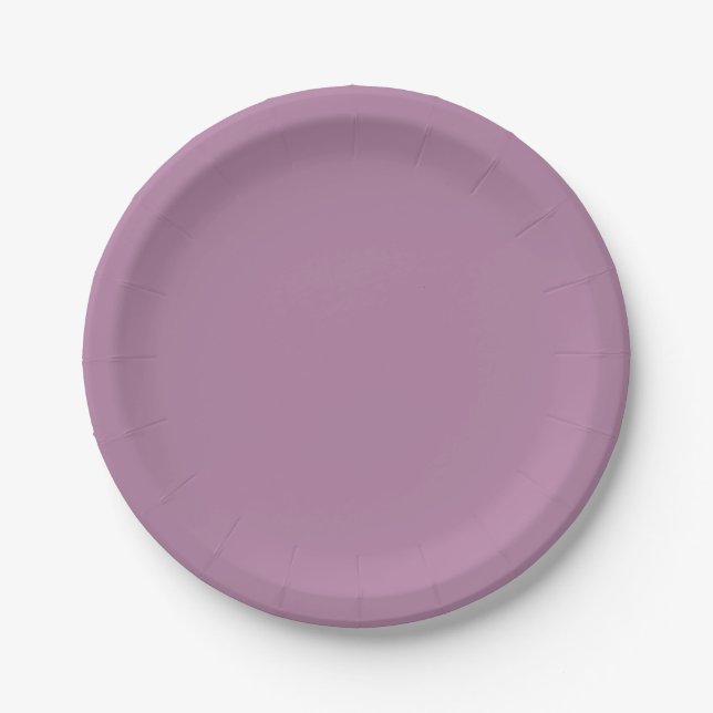 Assiettes En Carton Fumée d'orchidée mauve solide (Devant)