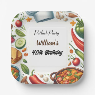 Assiettes En Carton Fun Bbq Taco Chef Soup Potluck Party 40e anniversa