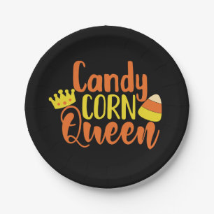 Assiettes En Carton Fun Candy Corn Reine Halloween, Fête