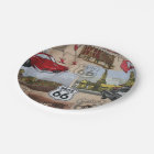 Fun Colorful Route 66 Collage Motif
