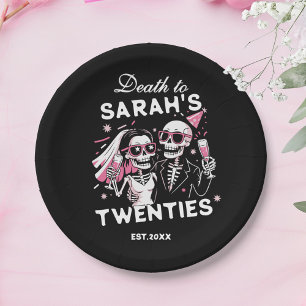 Assiettes En Carton Fun Custom Death to your Twenties Birthday Party