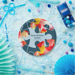 Assiettes En Carton Fun Jigsaw Puzzle Kids Happy Birthday Name 