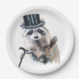 Assiettes En Carton Fun Silly Fortire Animal Raccoon