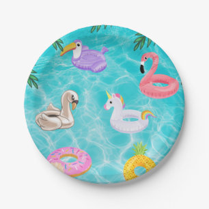 Assiettes En Carton Fun Summer Pool Party