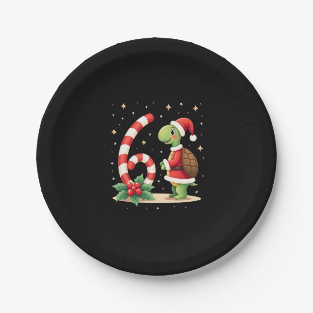 Assiettes En Carton Funny 67 Meme Turtle Christmas PJm Men Women Famil (Devant)