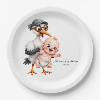 Assiettes En Carton Funny designed paper plates baby shower adjust 