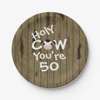 Assiettes En Carton Funny Holy Cow Vous avez 50 ans Humoristique Anniv