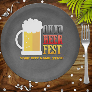 Assiettes En Carton Funny Oktoberfest personnalisé