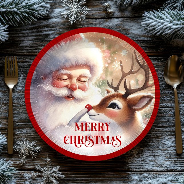 Assiettes En Carton Funny Santa Claus Cartoon Holiday Party Paper  (Funny Santa Claus Cartoon Holiday Party Paper Plates

)