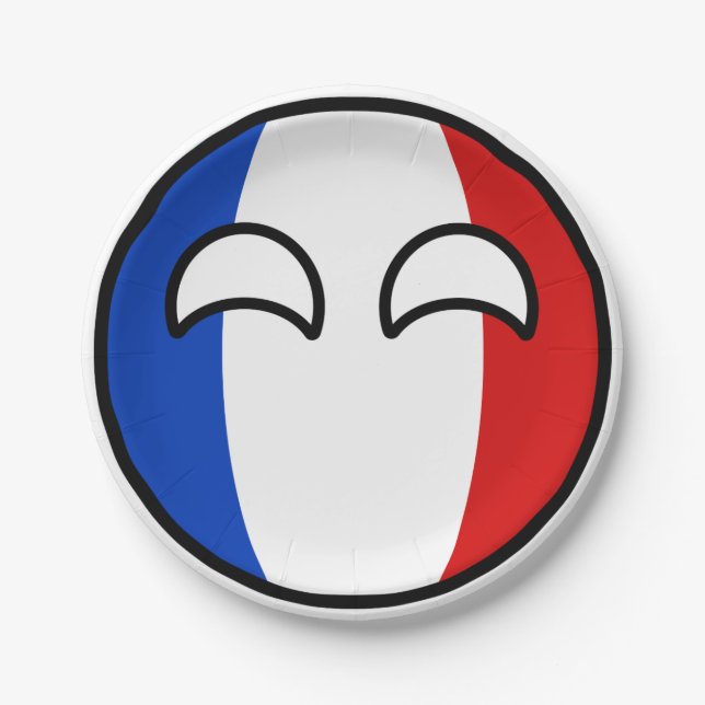 Assiettes En Carton Funny Trending Geeky France Countryball (Devant)