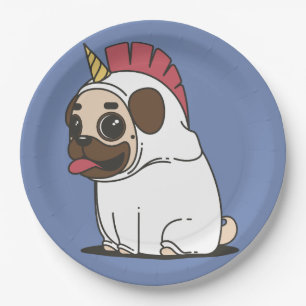 Assiettes En Carton Funny Unicorn - Doggycorn