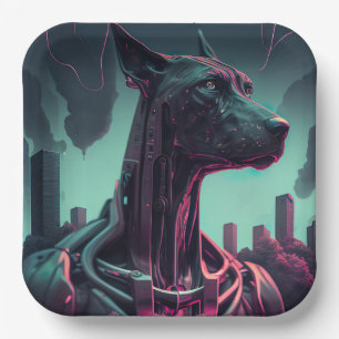 Assiettes En Carton Futuriste Grande Danse Le compagnon robotique