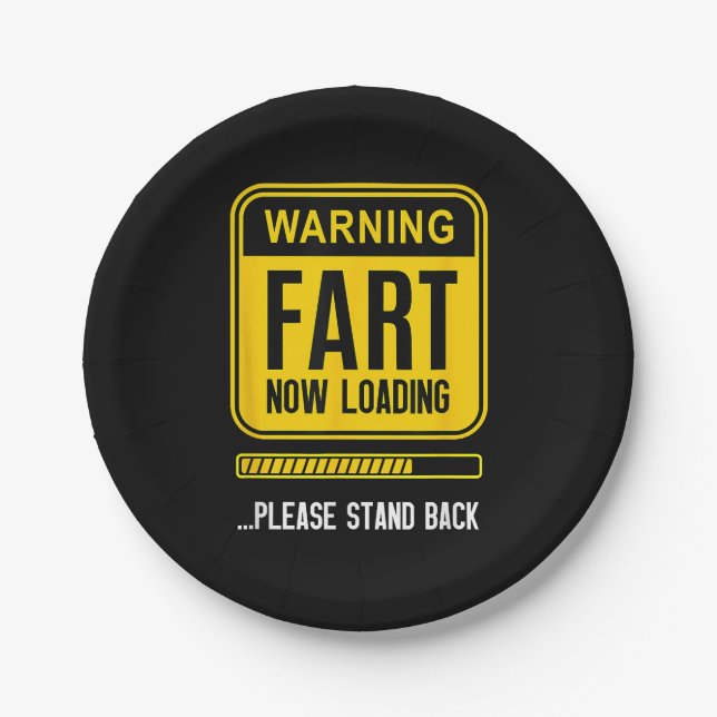 Assiettes En Carton Gag drôle (Devant)