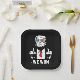 Assiettes En Carton Gagnant Trump Nous avons gagné Jour d'inauguration