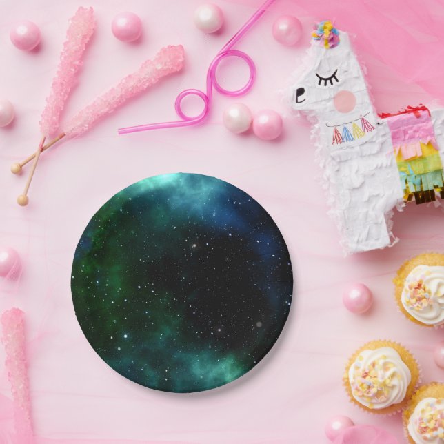 Assiettes En Carton Galaxy Universe Stars Party (Fête)