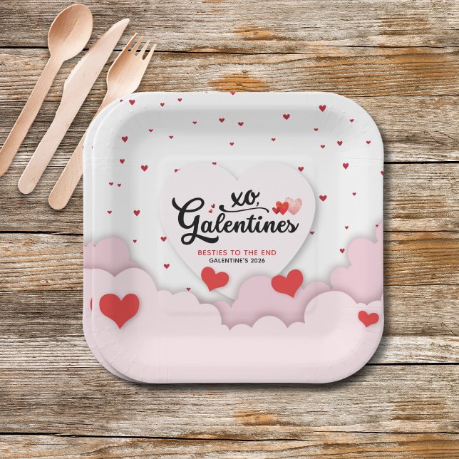 Assiettes En Carton Galentine's  (Créateur téléchargé)